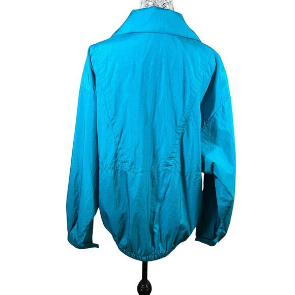 Profile Vintage Women's Half Zip Pullover Teal & Pink Jacket / Size Medium - Picture 8 of 11